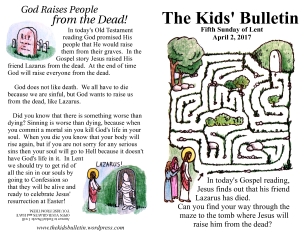 The Kids' Bulletin Lent 5