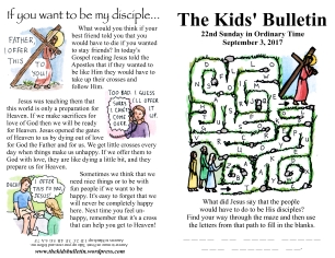 The Kids' Bulletin 22nd Sunday