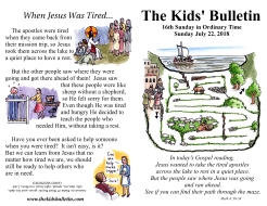 The Kids' Bulletin 16th Sunday