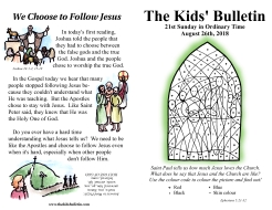 The Kids' Bulletin 21st Sunday