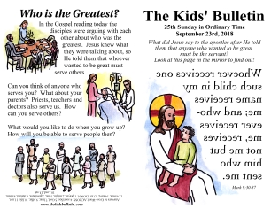 The Kids' Bulletin 25th Sunday