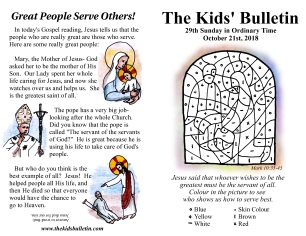The Kids' Bulletin 29th Sunday
