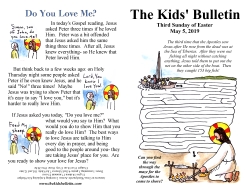 The Kids' Bulletin 3rd Sunday of Easter