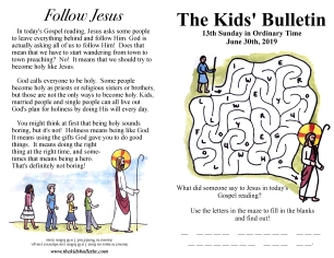 The Kids' Bulletin 13th Sunday
