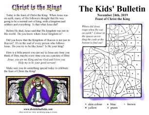 The Kids' Bulletin Christ the King