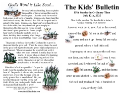 The Kids' Bulletin 15th Sunday
